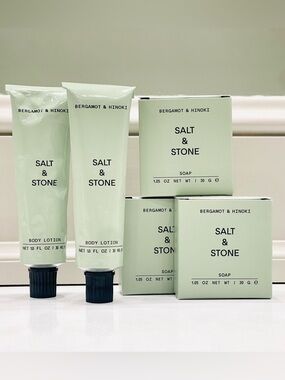 Salt & Stone Bergamot & Hinoki Body Lotion & Soap Minis Bundle NEW!
